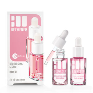Revitalising face serum with rose oil
