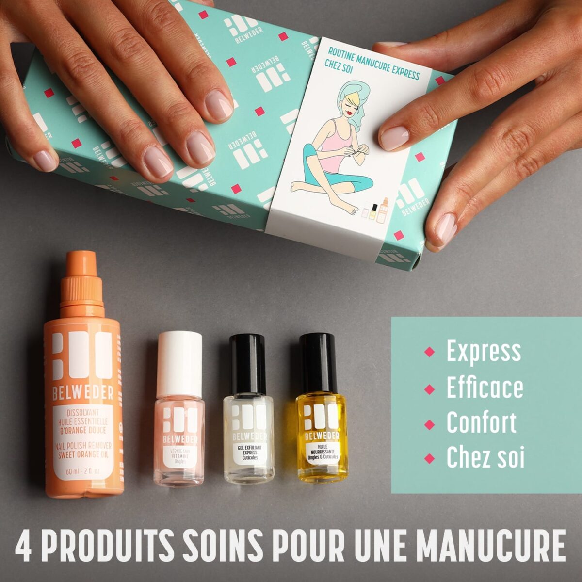 KIT SOIN DES ONGLES<br>ROUTINE MANUCURE EXPRESS CHEZ SOI Coffrets