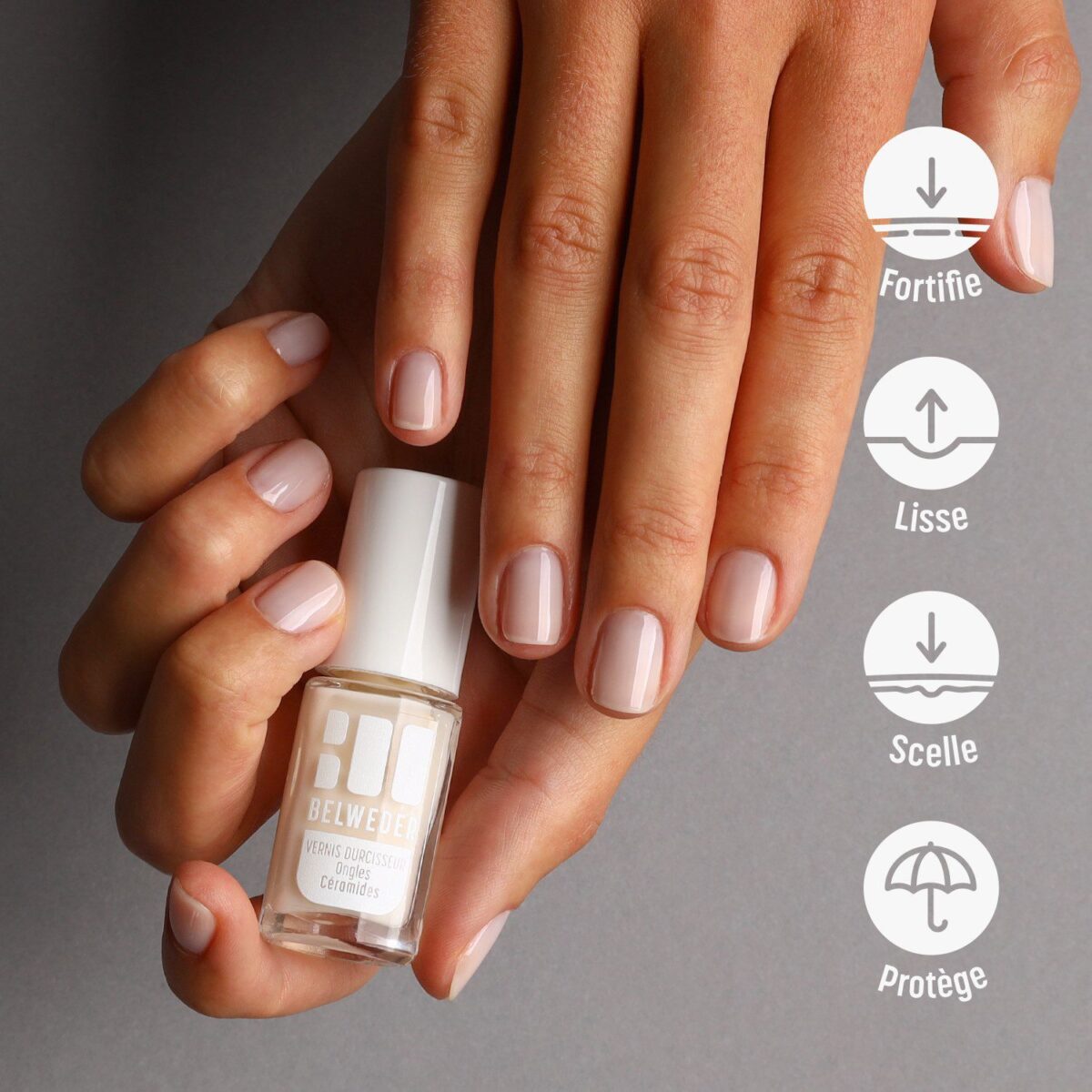 VERNIS SOIN FORTIFIANT<br>Ongles Céramides<br>2×7,5ml</br> Ongles